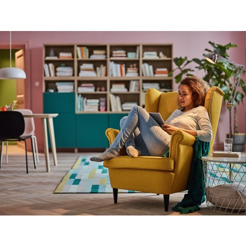 IKEA STRANDMON Wing Chair Yellow Furniture Urban Sales NZ